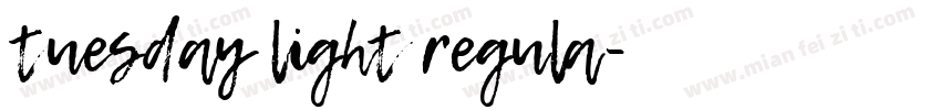 tuesday light regula字体转换